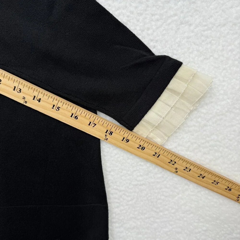 Perfect Carson‎ Kressley Sweater Blouse Insert Silk Cashmere Office Womens M